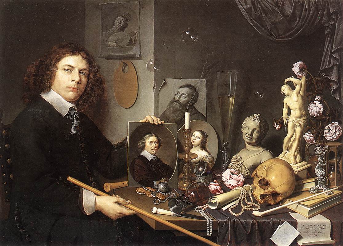 Self-Portrait with Vanitas Symbols dddw